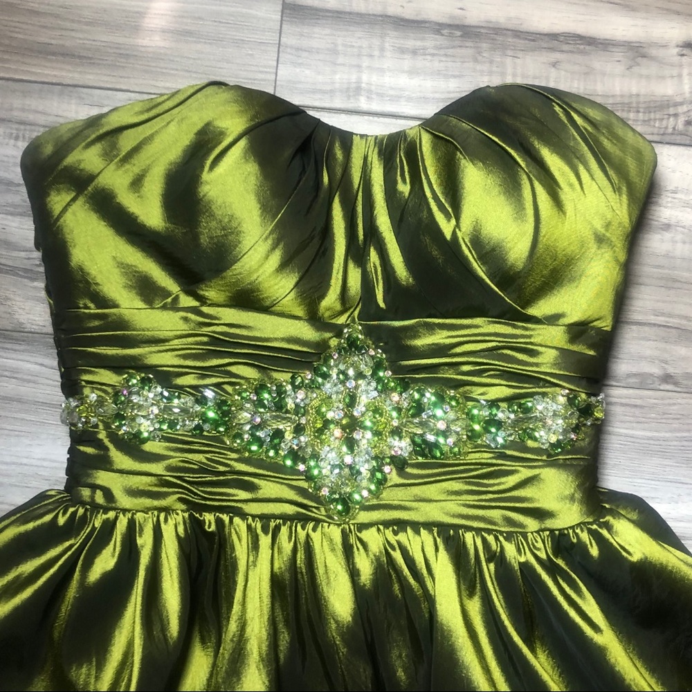Elegant Olive Green Prom Dress